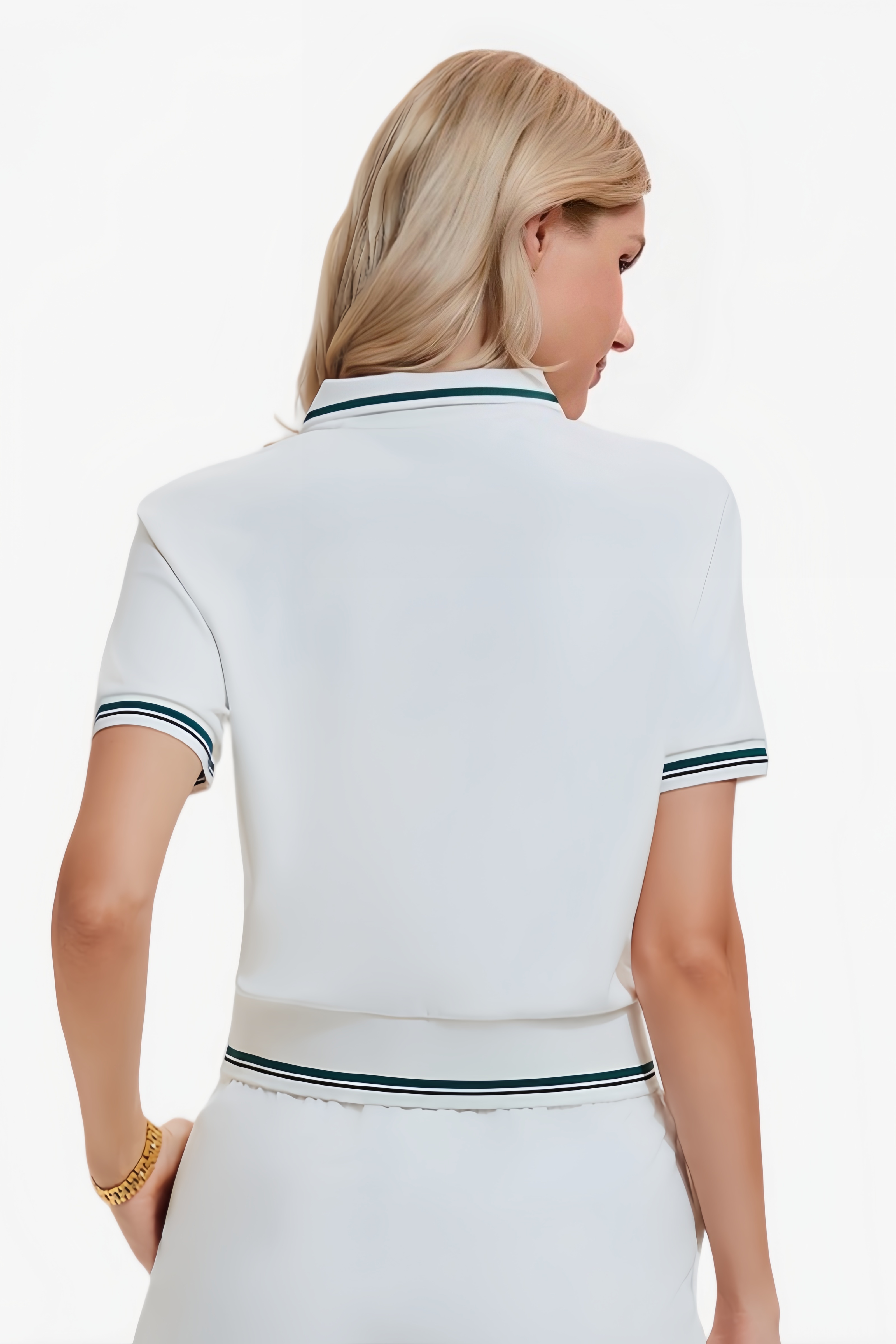 Golf Tennis Half Zip Short Sleeve POLO Shirt