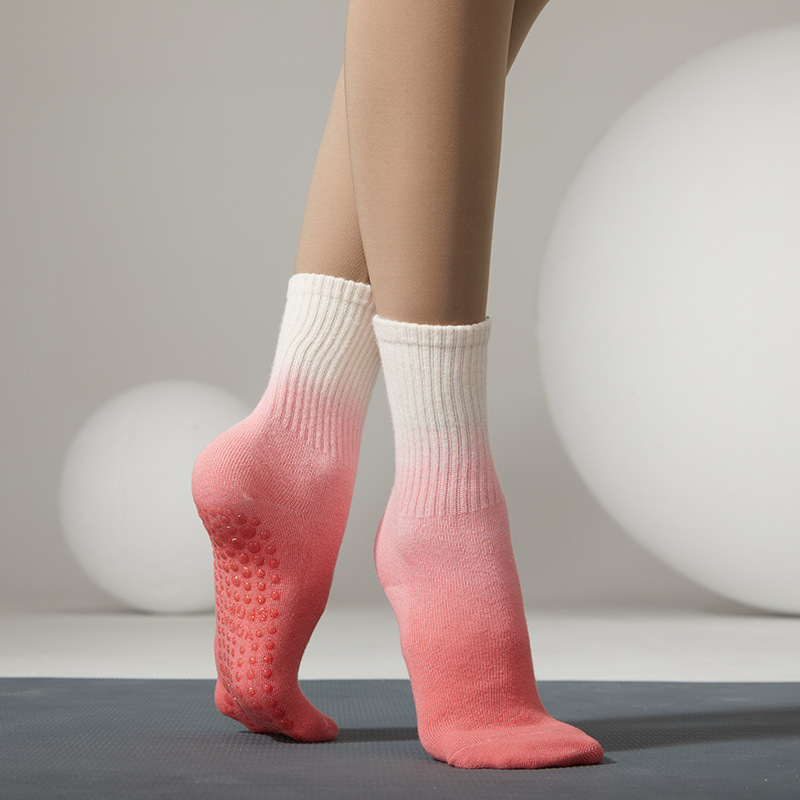 Tie-dye non-slip mid-calf socks