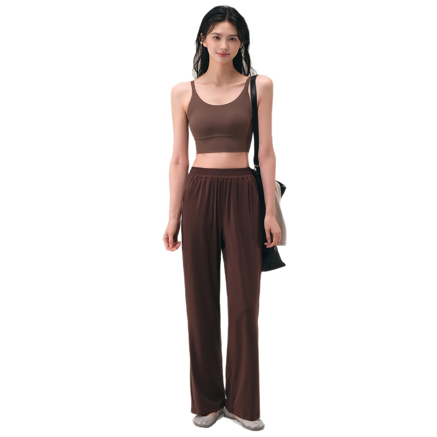 New casual loose straight slimming wide-leg pants