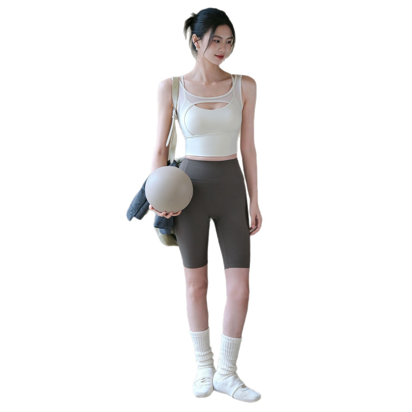 New cross-back all-in-one Pilates fitness bra