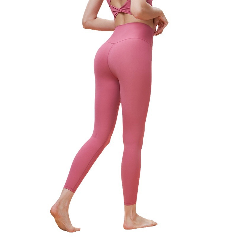 V-waist skinny hip-lifting peach pants