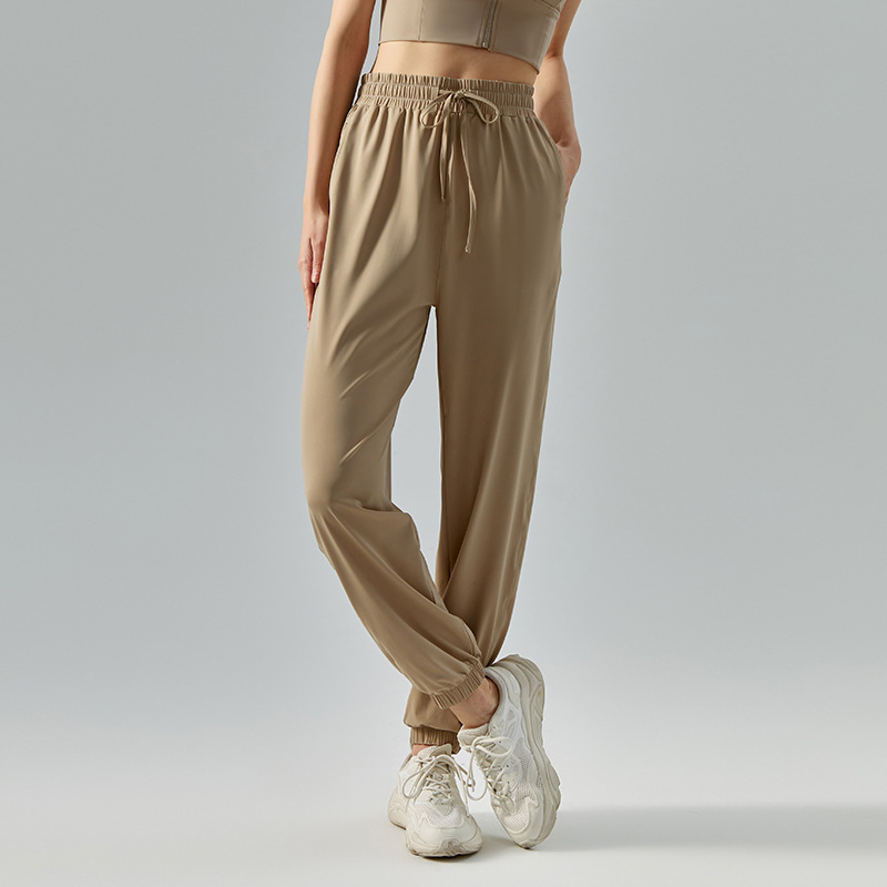 Sunscreen yarn drapes and legging, High-waisted slim trousers