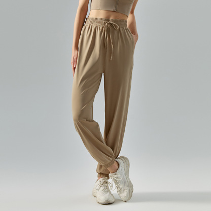 Sunscreen yarn drapes and legging, High-waisted slim trousers