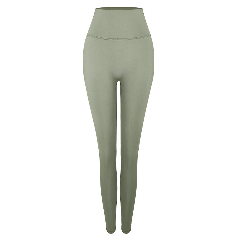 High-waisted peach buttocks nude trousers