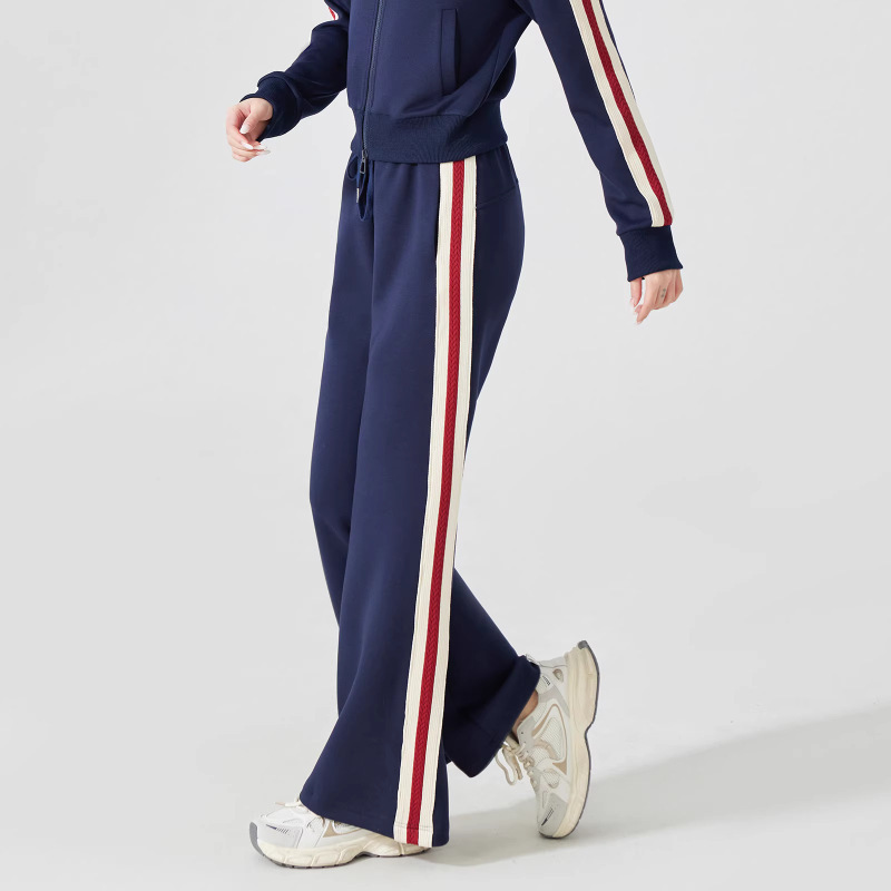 Fashionable high-waisted design sense slimming running fitness wide-leg pants