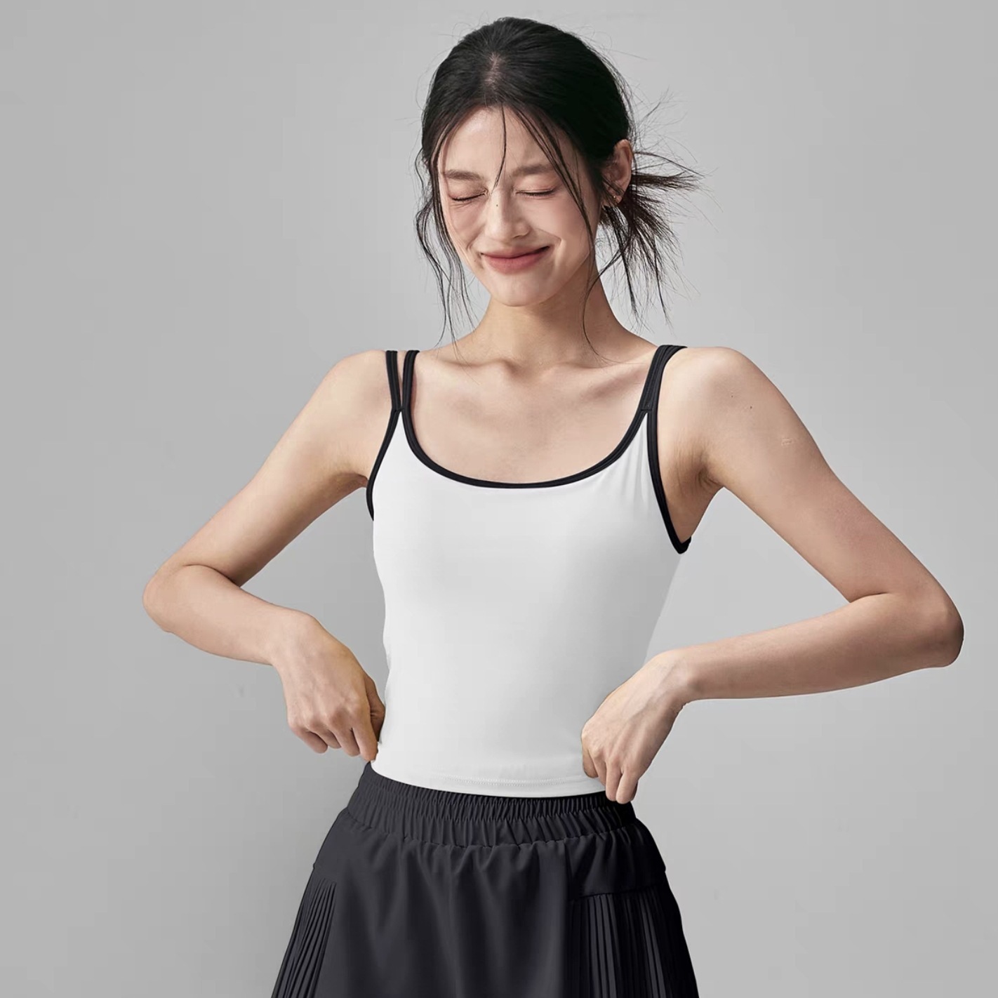 Contrasting color slimming sleeveless Pilates beautiful back bra