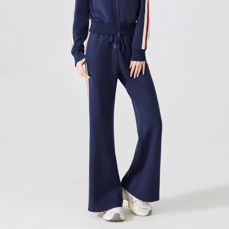 Fashionable high-waisted design sense slimming running fitness wide-leg pants