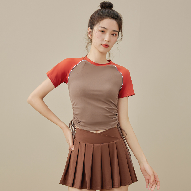 Waist slimming short sleeves