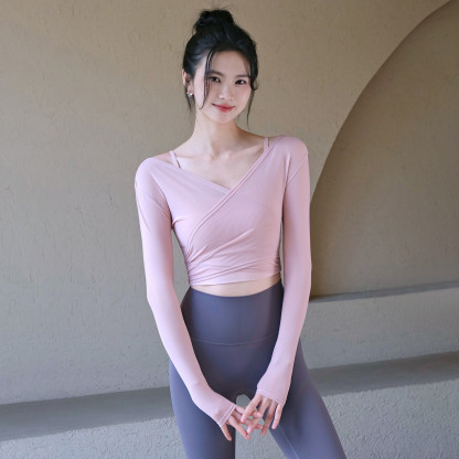 New sexy mesh back yoga top