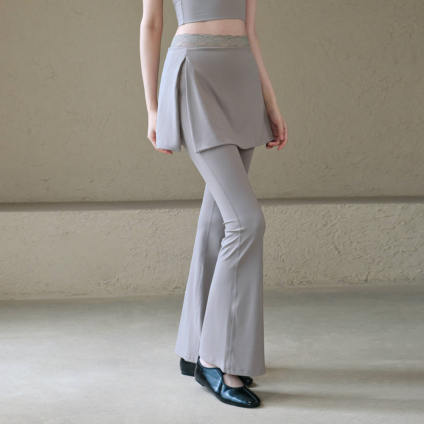 Versatile bootcut pants lace lace gym pants