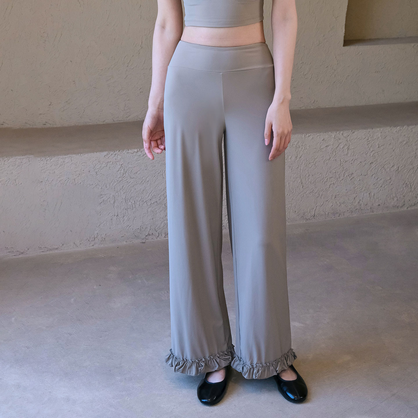 High-waisted loose casual running sports trousers