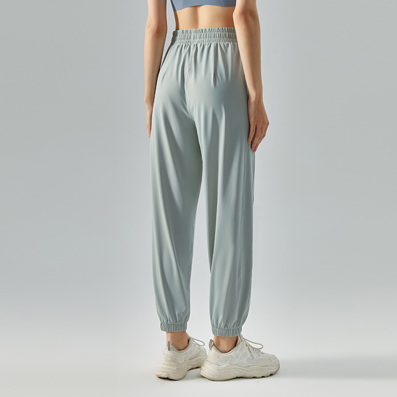 Sunscreen yarn drapes and legging, High-waisted slim trousers