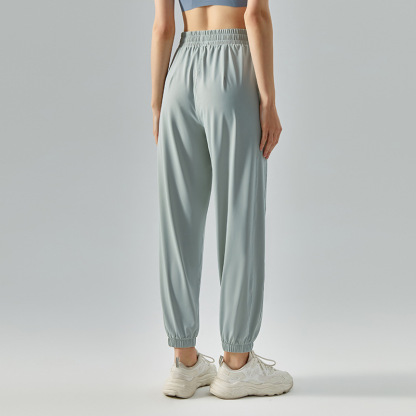 Sunscreen yarn drapes and legging, High-waisted slim trousers
