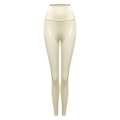 High-waisted peach buttocks nude trousers