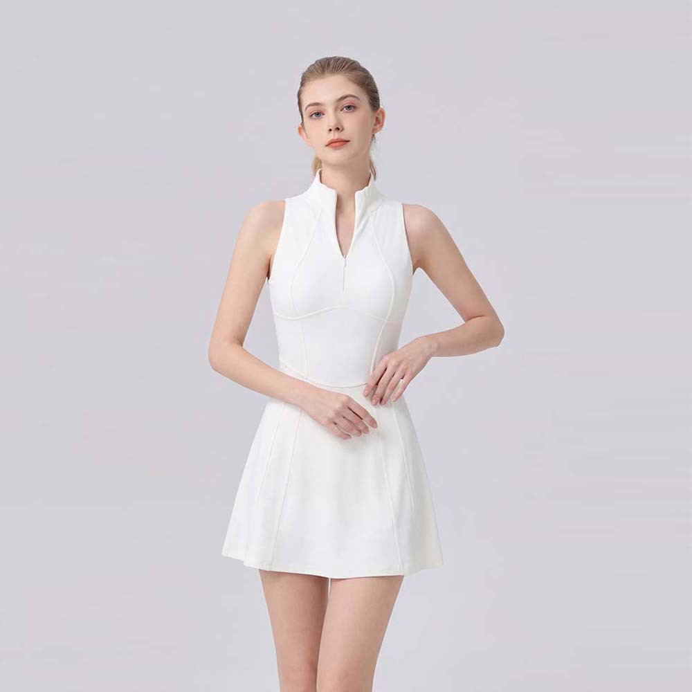 Stand up collar stretch quick-drying tennis dress set