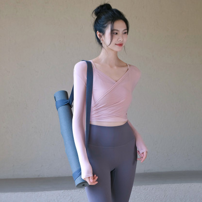 New sexy mesh back yoga top