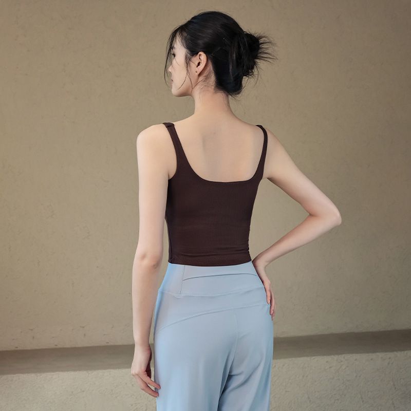 Ribbed back-resistant shock bra