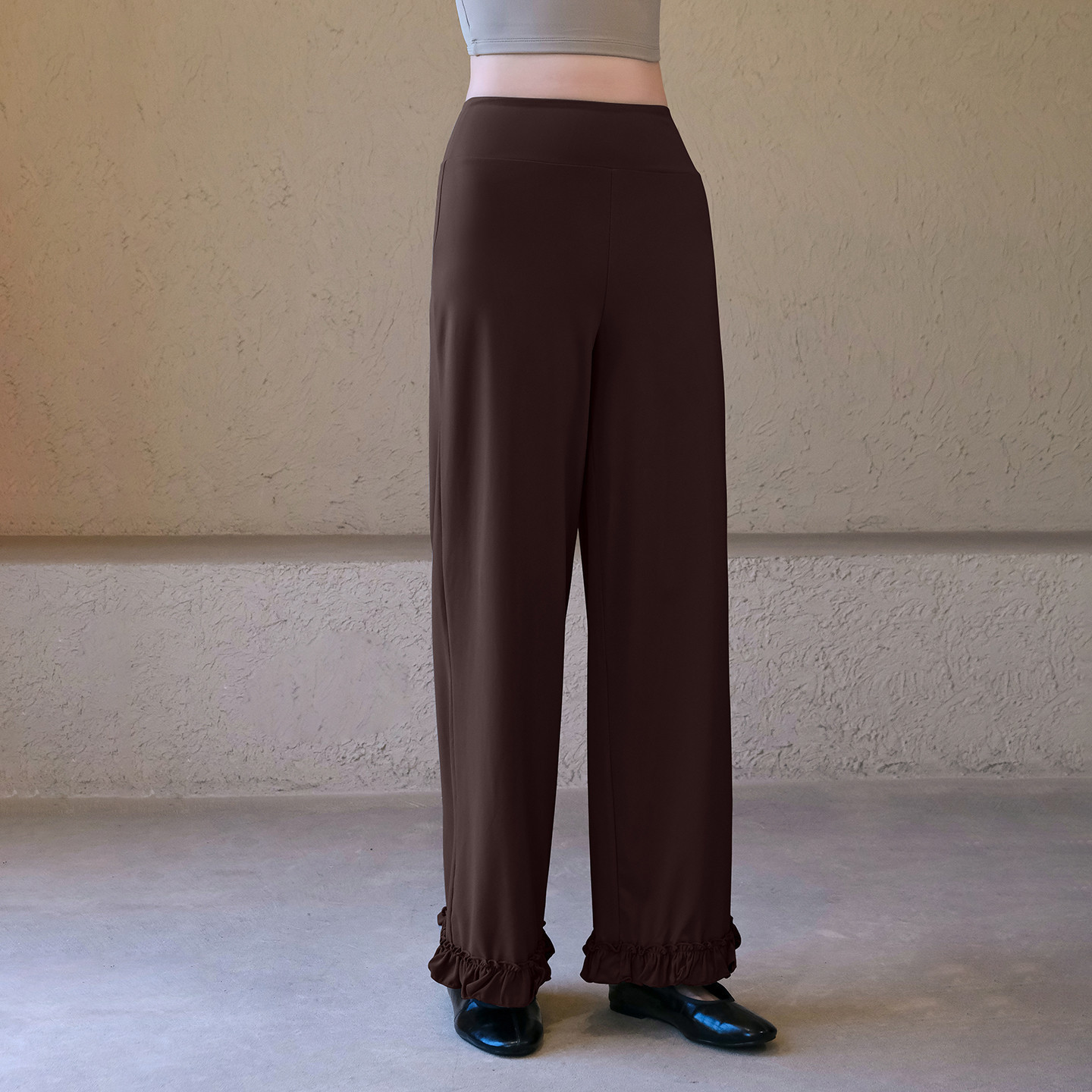 High-waisted loose casual running sports trousers