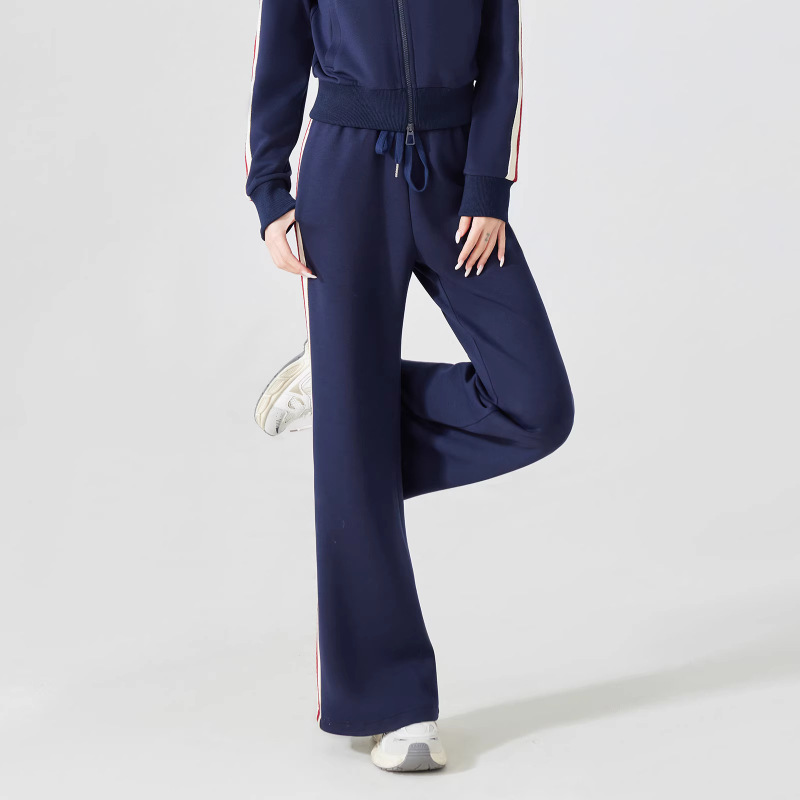 Fashionable high-waisted design sense slimming running fitness wide-leg pants