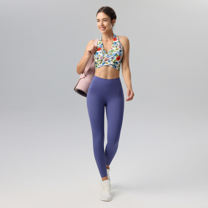 Cross-strap sexy all-in-one yoga fitness back bra