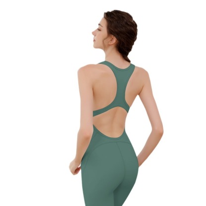 Sexy beautiful back lifting buttocks shaping height elastic tight one-piece yoga clothes