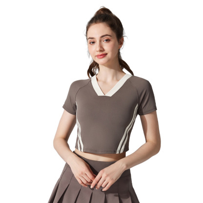 Skinny print fitness slimming T-shirt