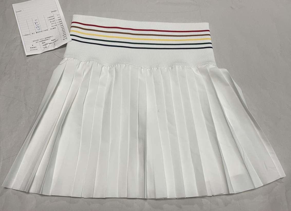 High-waisted, Quick-drying fashion casual color-blocking tennis skirt