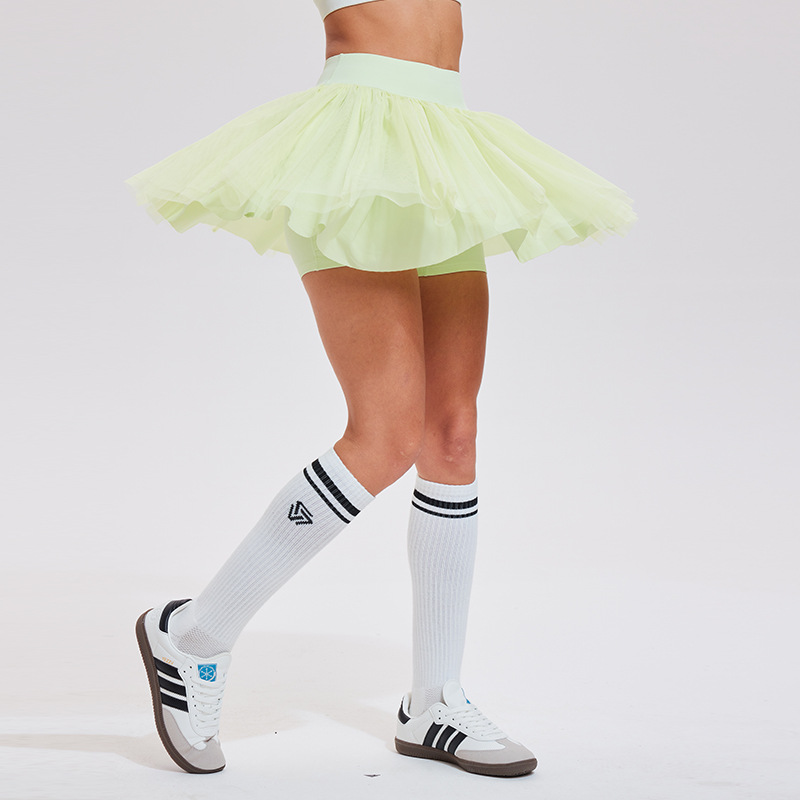 Anti-light light and light breathable mesh badminton puffy skirt