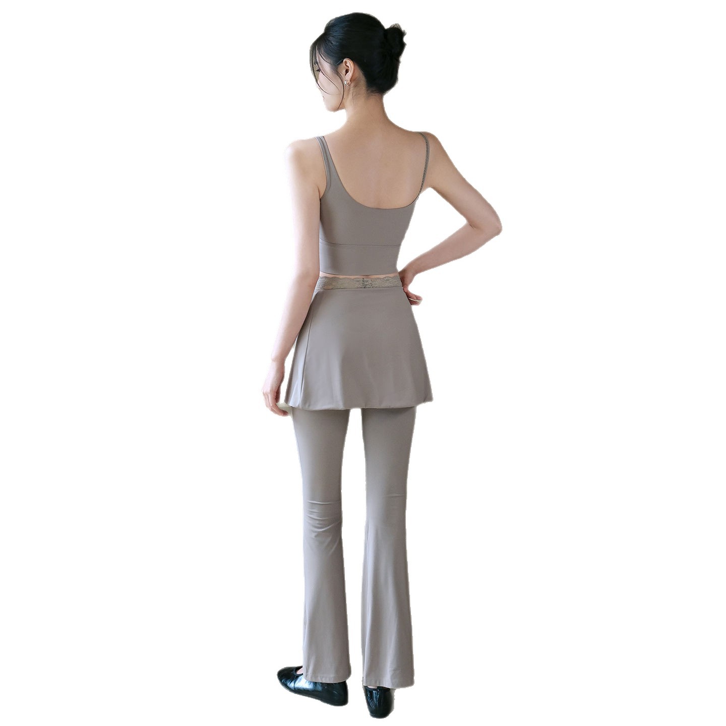 Versatile bootcut pants lace lace gym pants