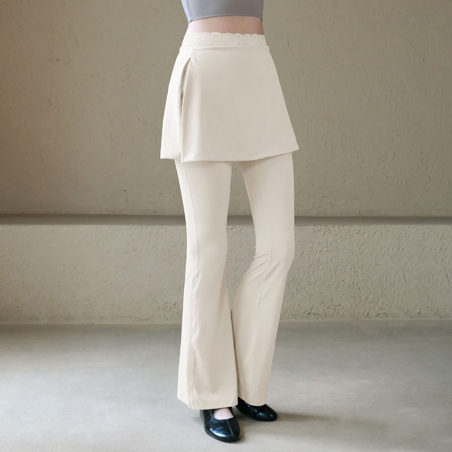 Versatile bootcut pants lace lace gym pants