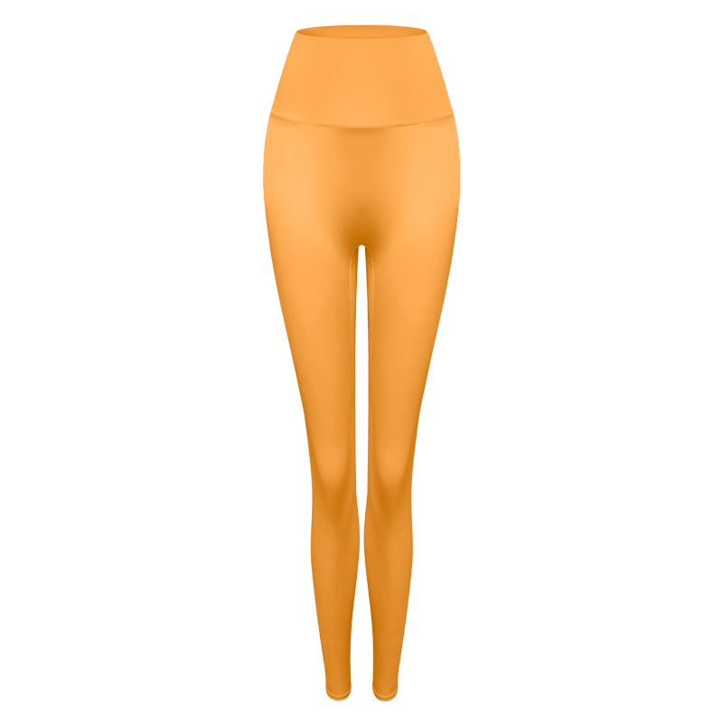 High-waisted peach buttocks nude trousers