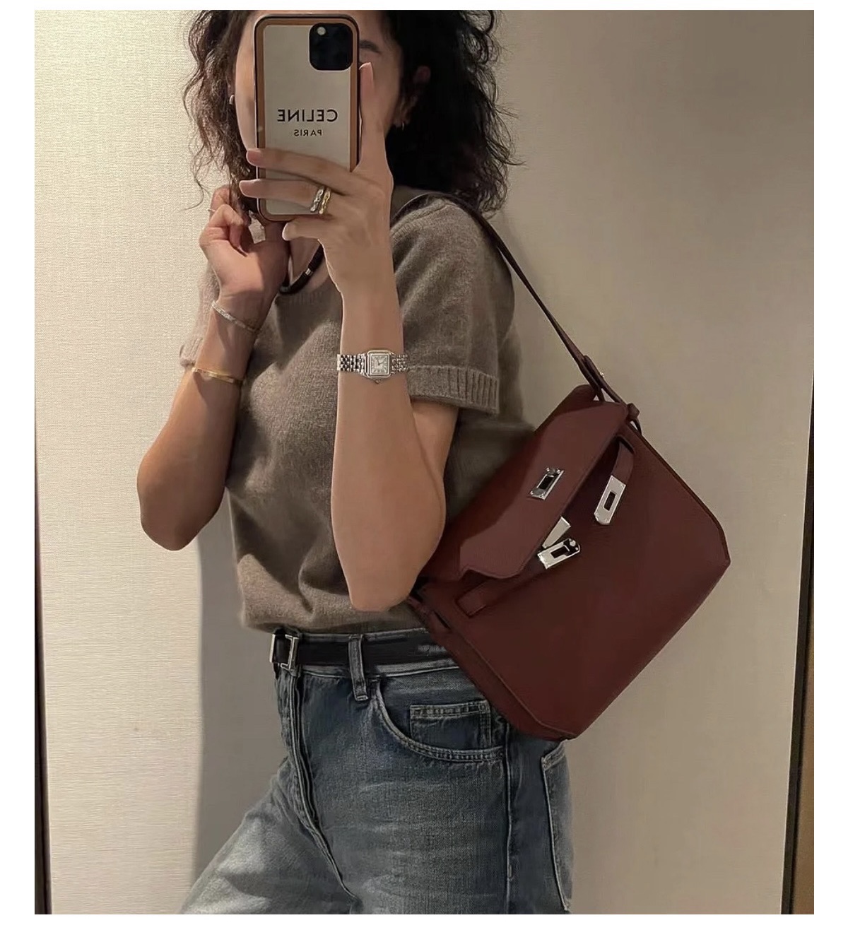 【Hermes 】kelly depeches 25 epsom  25*19*4 CM -8色