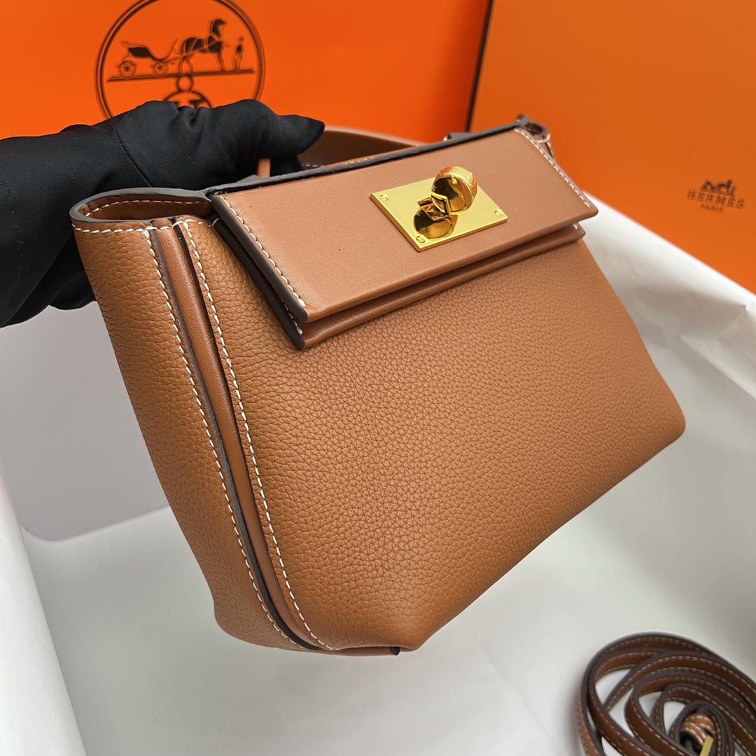 【Hermes 】Mini 2424  Evercolor K1  21*16*6 CM -4色