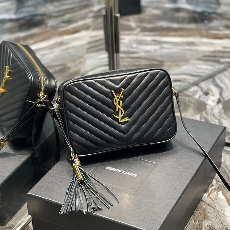 【Saint Laurent YSL】ジップワンショルダークロスボディバッグ