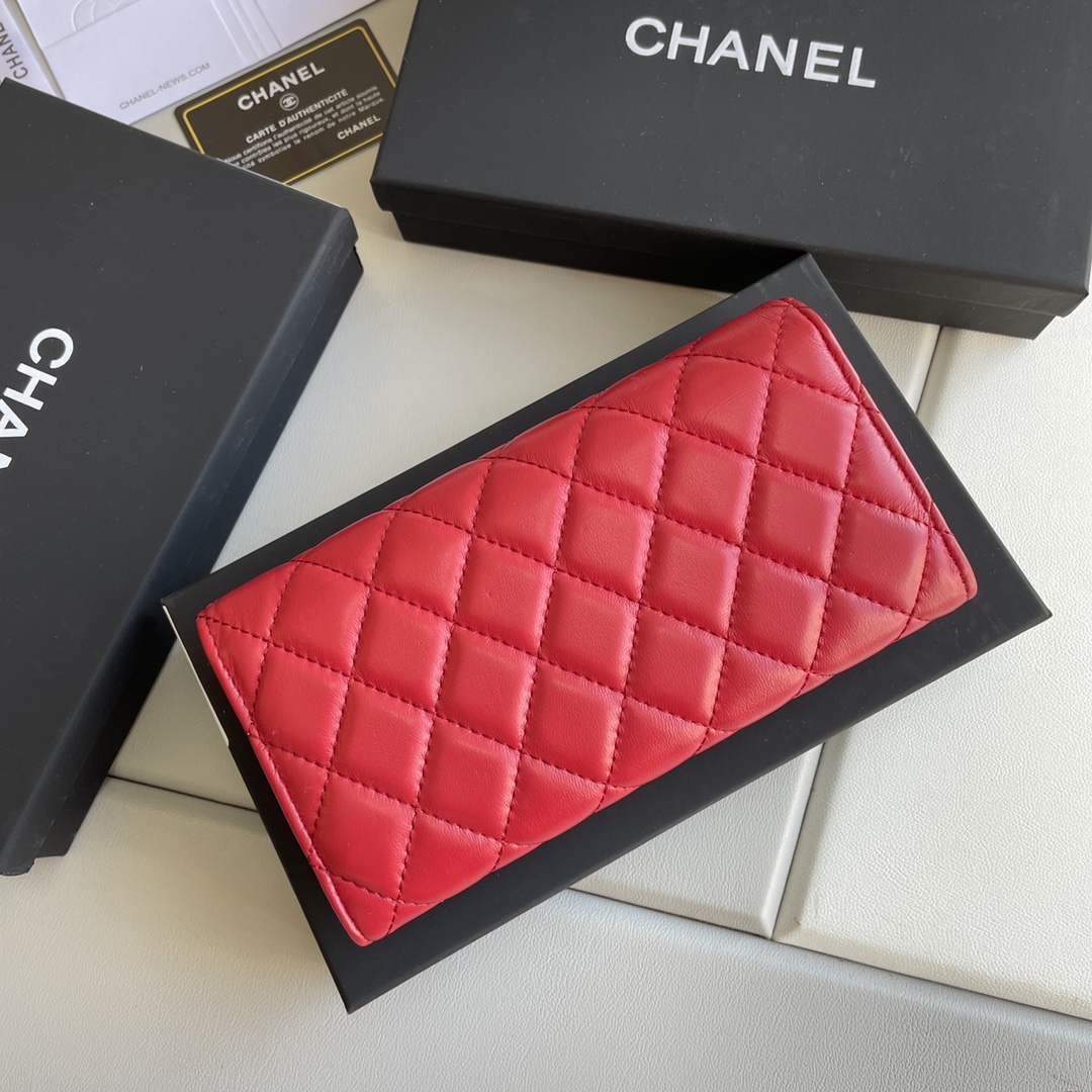 【CHANEL 】二つ折り財布  19*10*2.5CM -4色