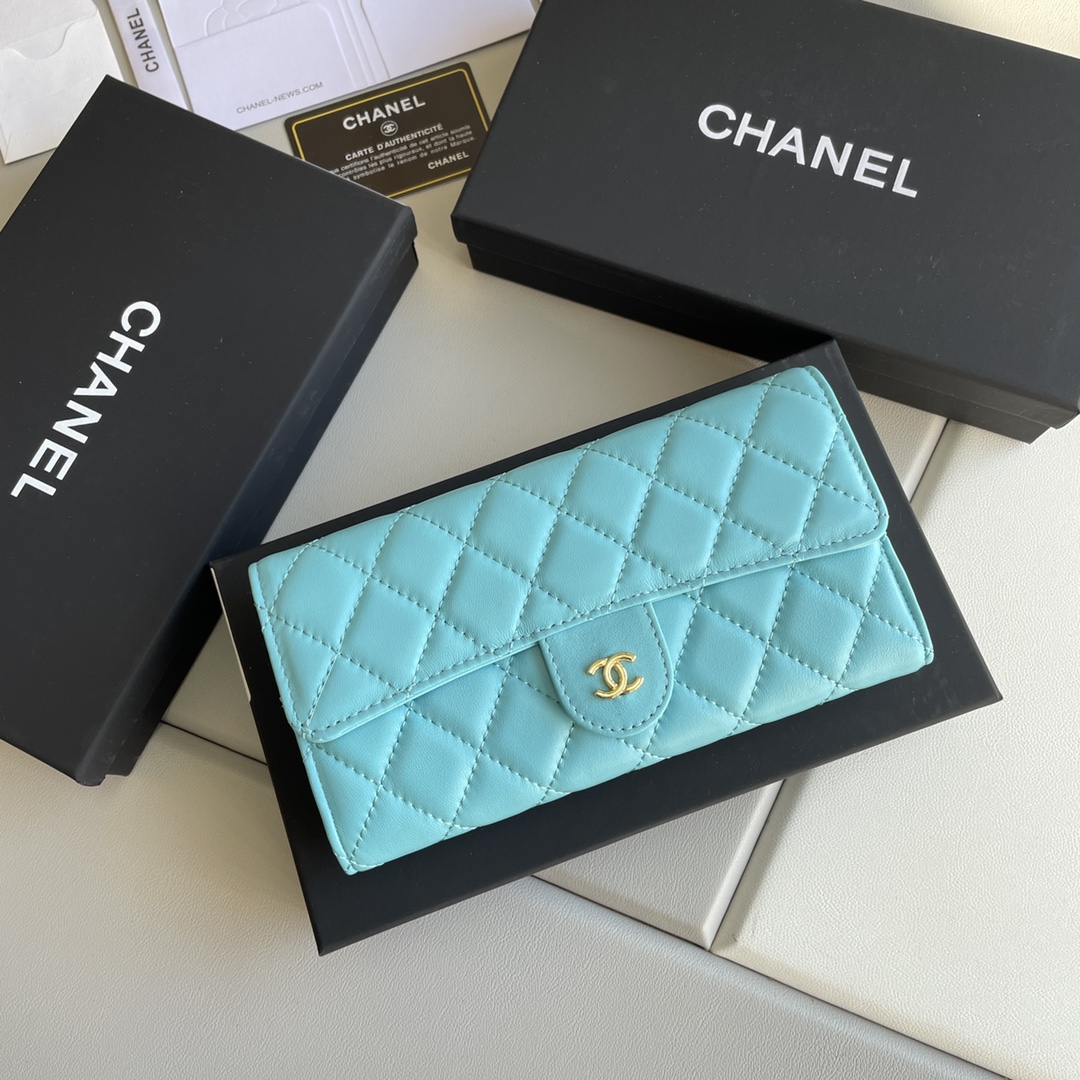【CHANEL 】二つ折り財布  19*10*2.5CM -4色