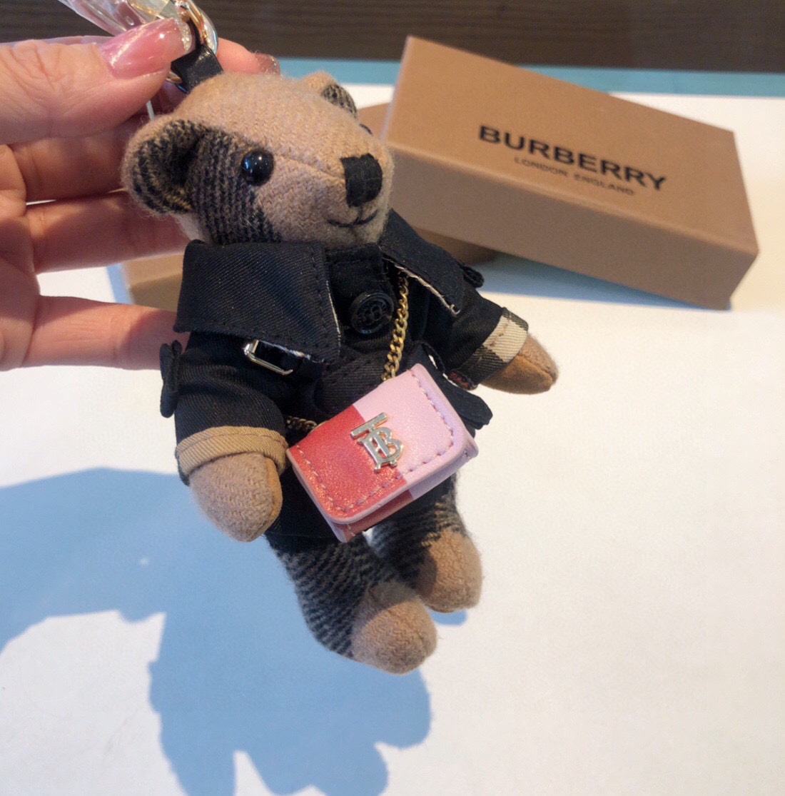 【Burberry】 キーホルダー  可爱い熊チャン 高さ12.5cm -2色