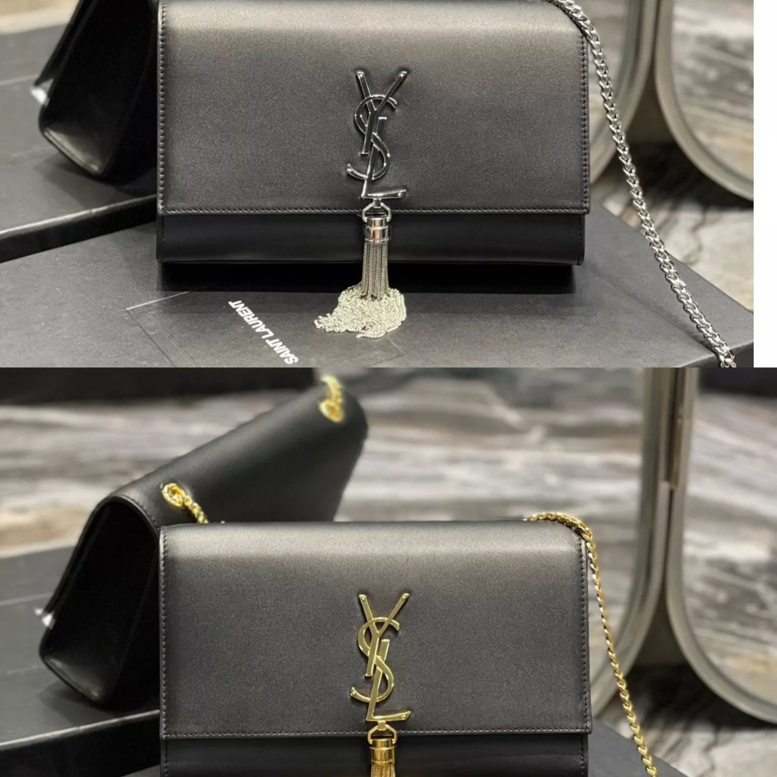 【SAINT LAURENT】  サイズ: 24x14.5x5cm -2色