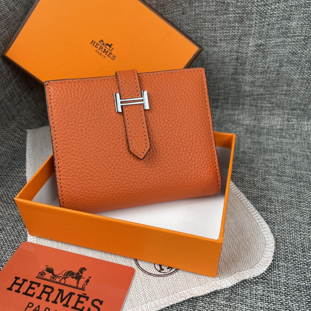【Hermes 】二つ折り財布  10*12CM  -6色