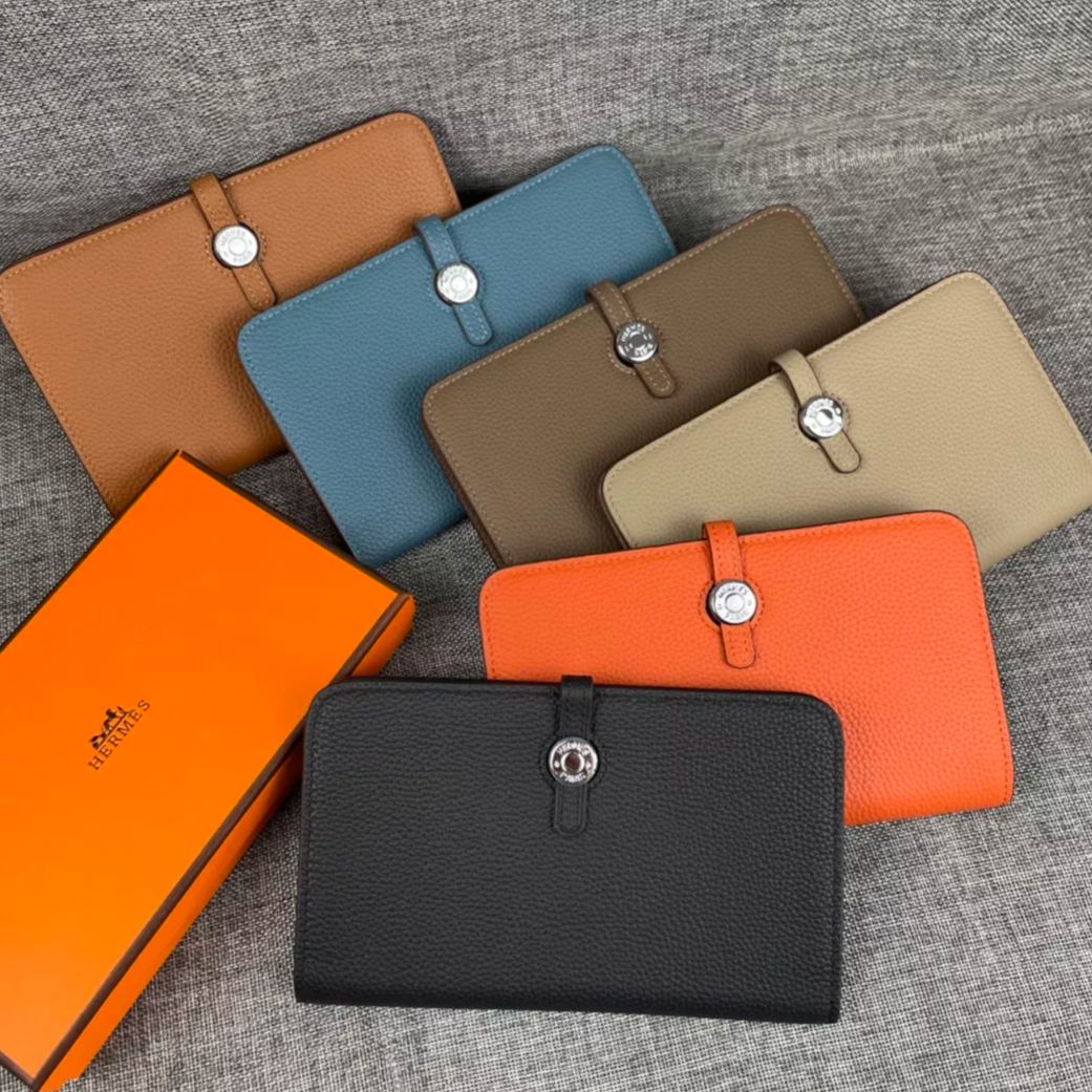 【Hermes 】二つ折り財布  20.1cm*12.5cm -6色