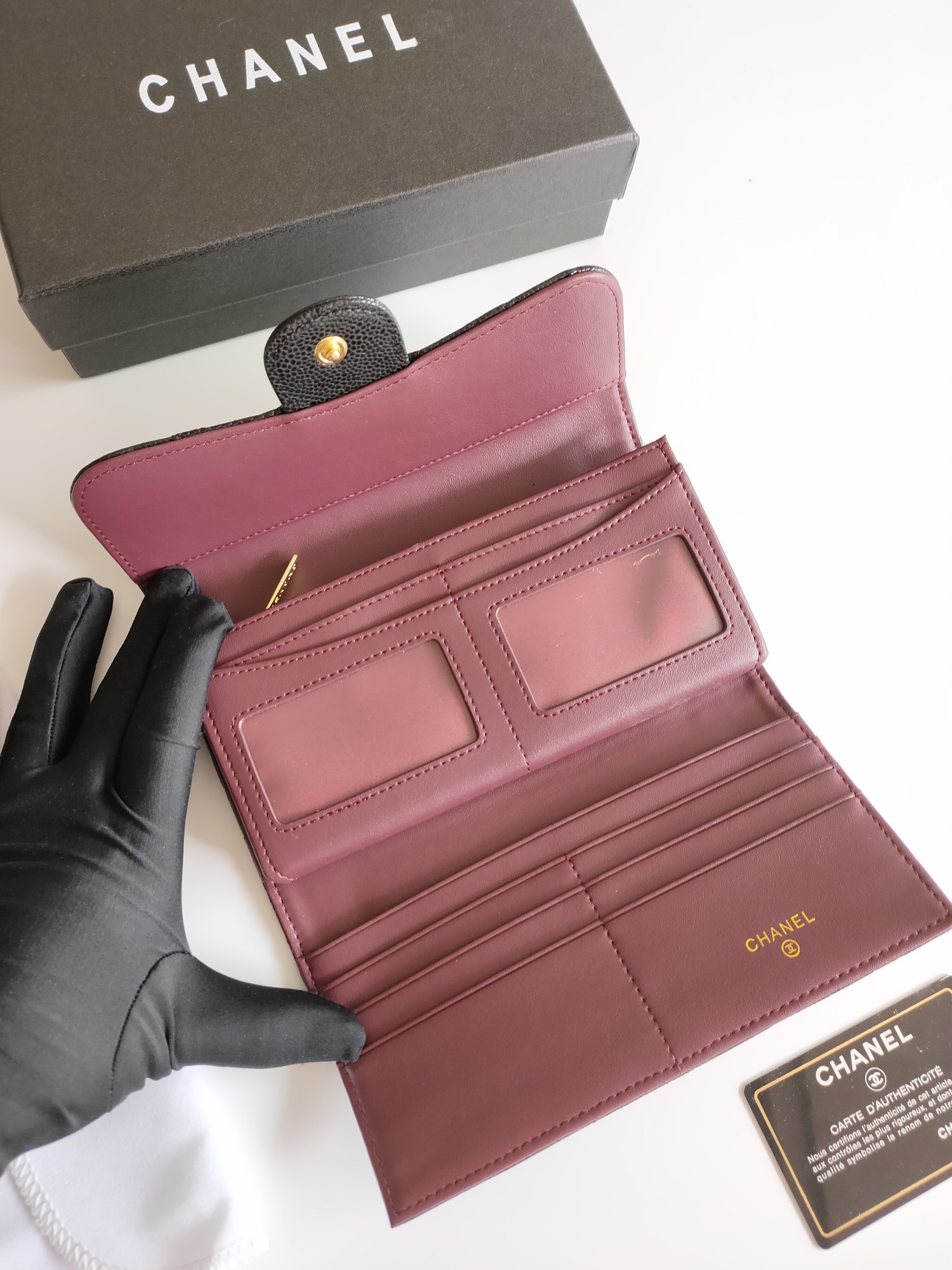 【CHANEL 】三つ折り財布  19-10-3CM
