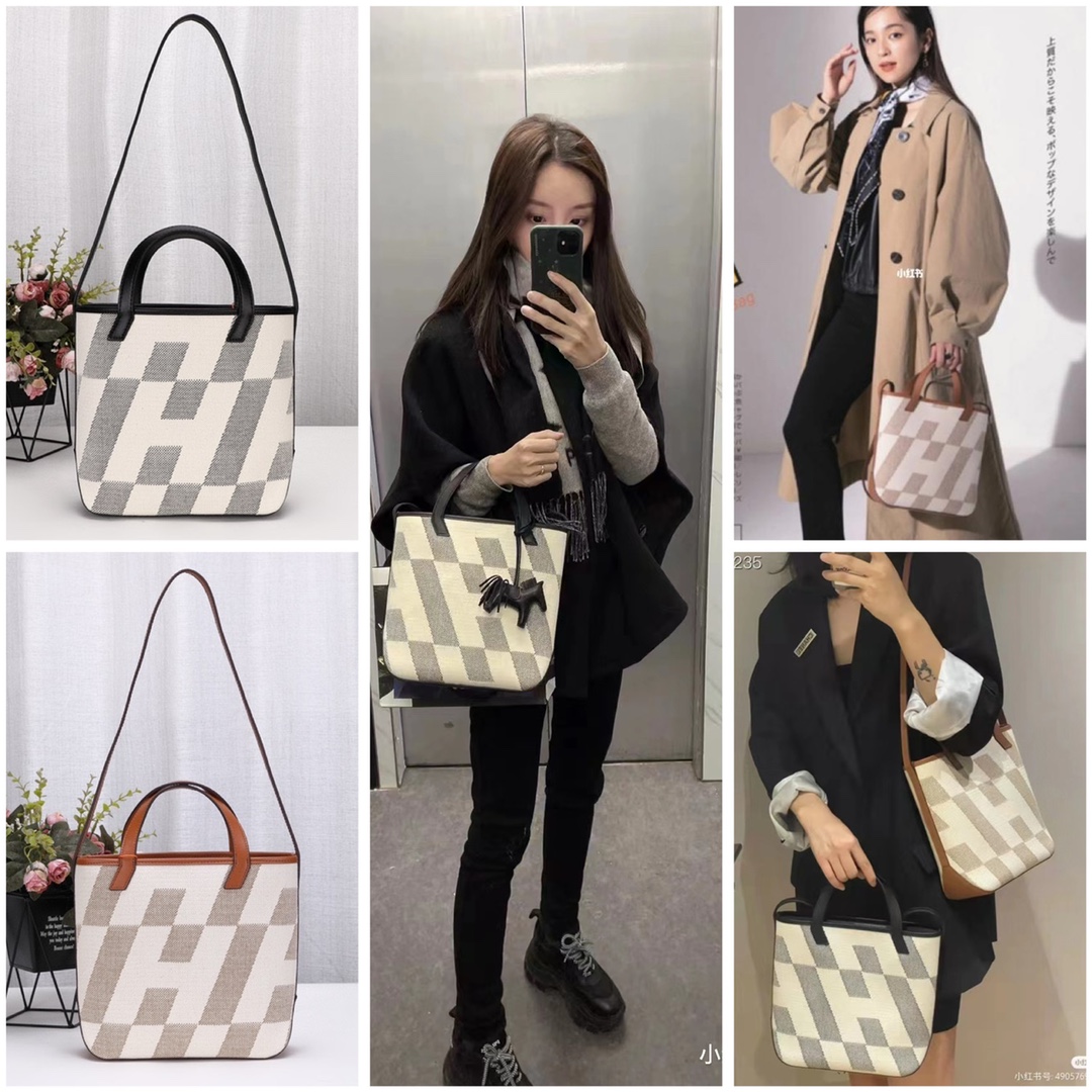 HERMES(エルメス)  CABAS HEN BIAIS Hen biais 27-8.5-24cm  2色