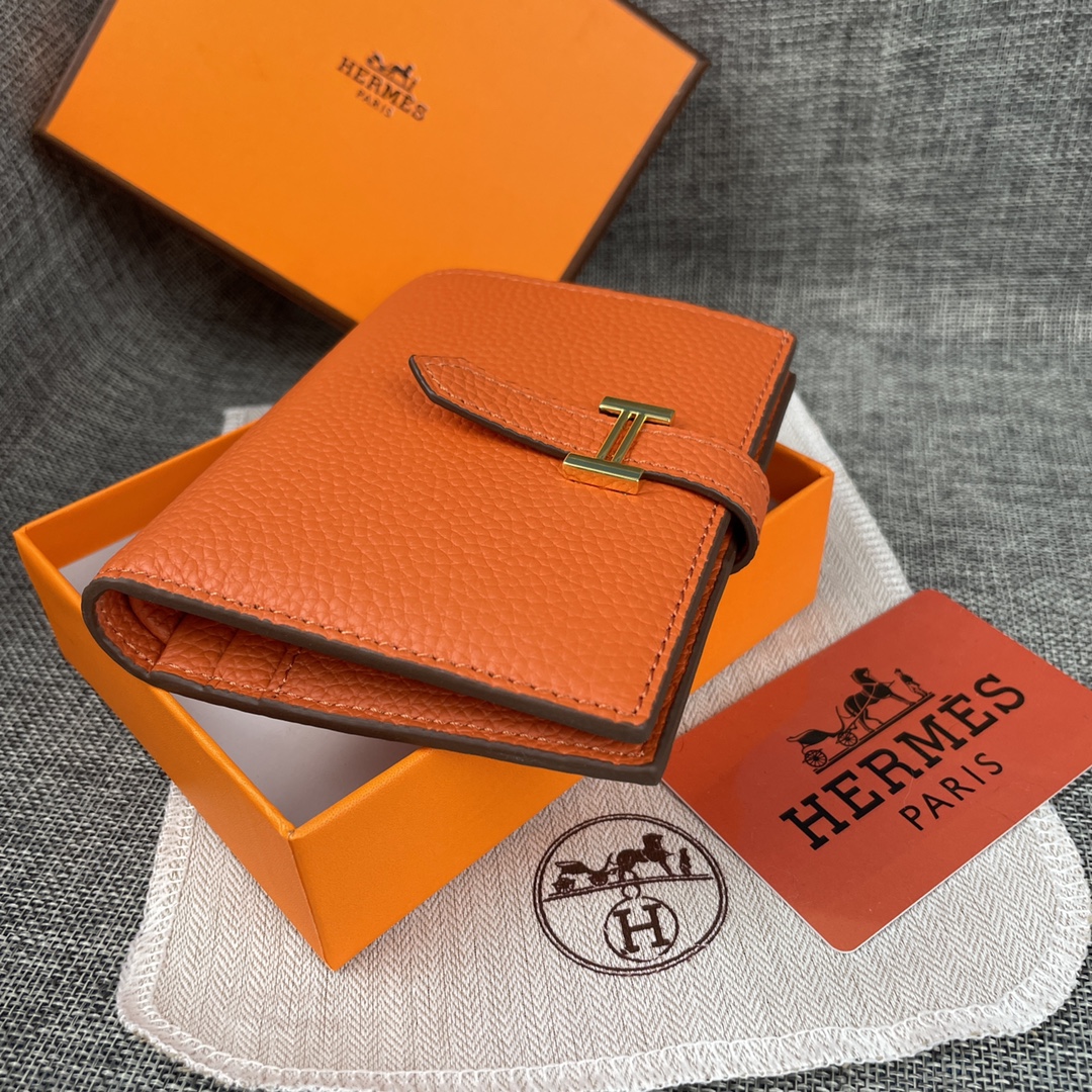 【Hermes 】二つ折り財布  10*12CM  -6色