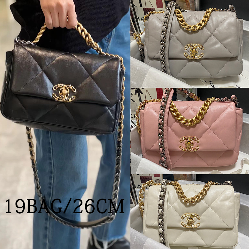 人気商品 CHANEL 19 ハンドバッグ ラムスキン -4色
