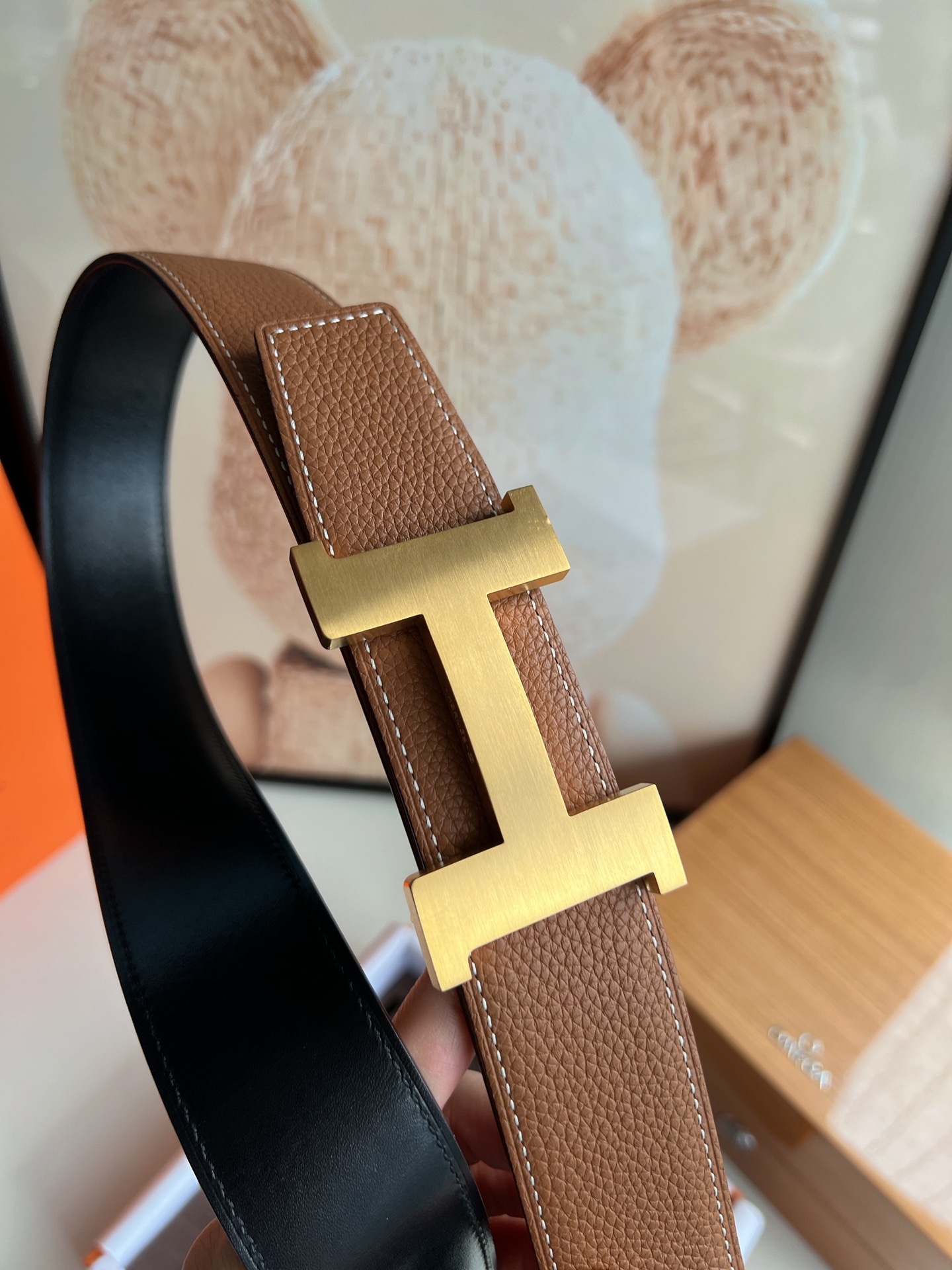 【Hermès】 メンズ  幅：3.8CM 長：105-125CM  -3色