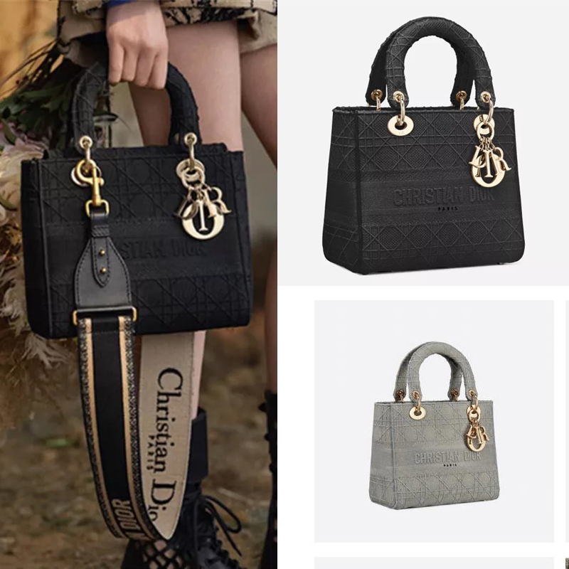 DIOR “LADY D-LITE” カナージュ ミディアム バッグ -2色