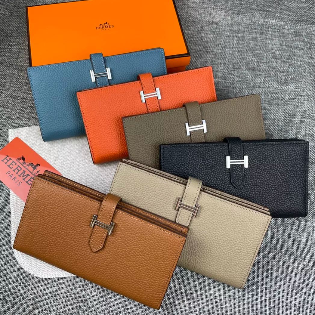 【Hermes 】二つ折り財布  9X17.5 CM -6色