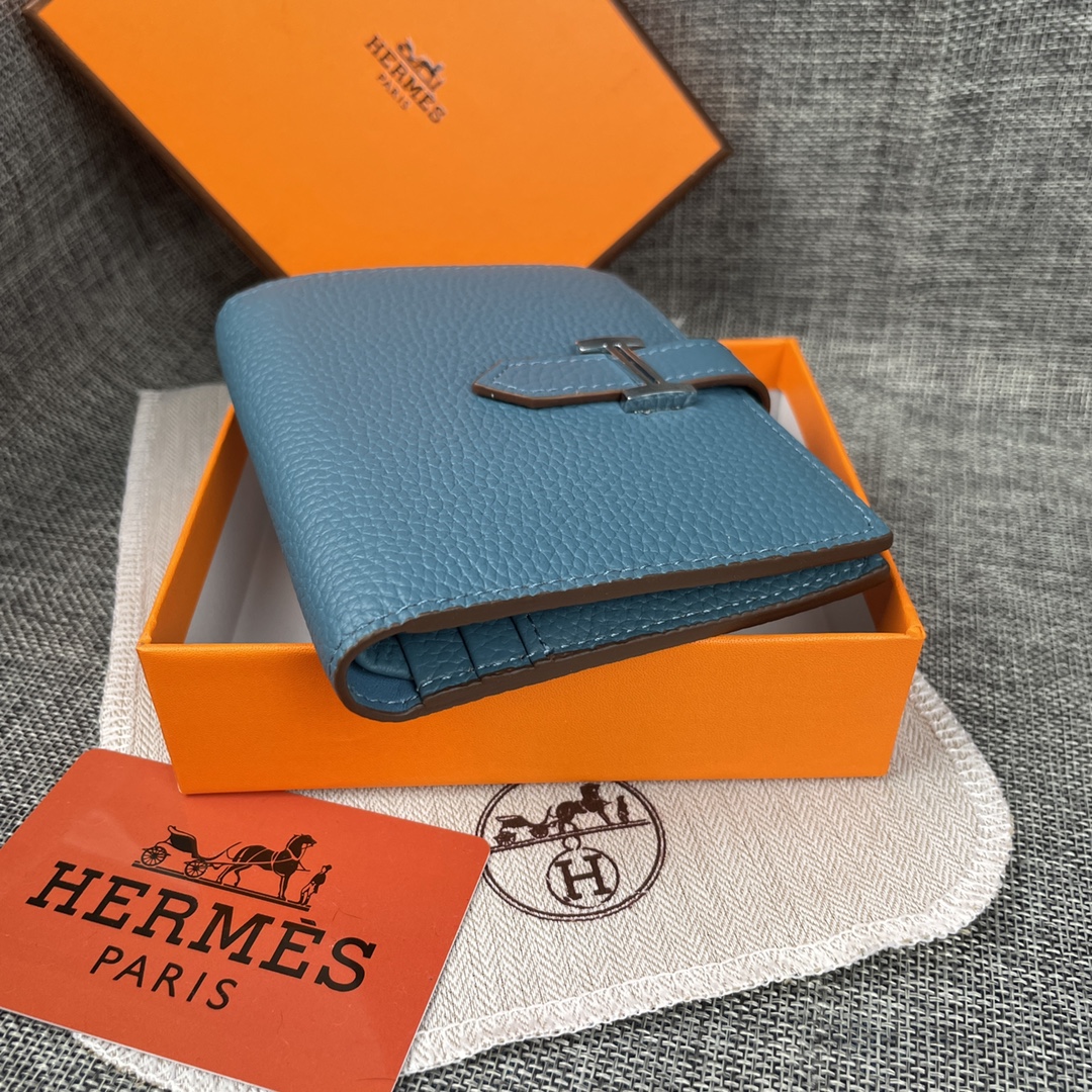 【Hermes 】二つ折り財布  10*12CM  -6色