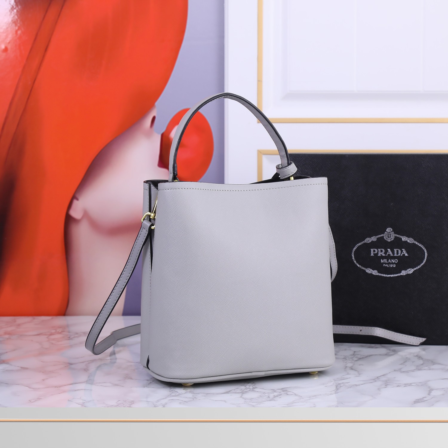 【PRADA】  DOUBLE BUCKET  サイズ: 23*23*13 cm -3色