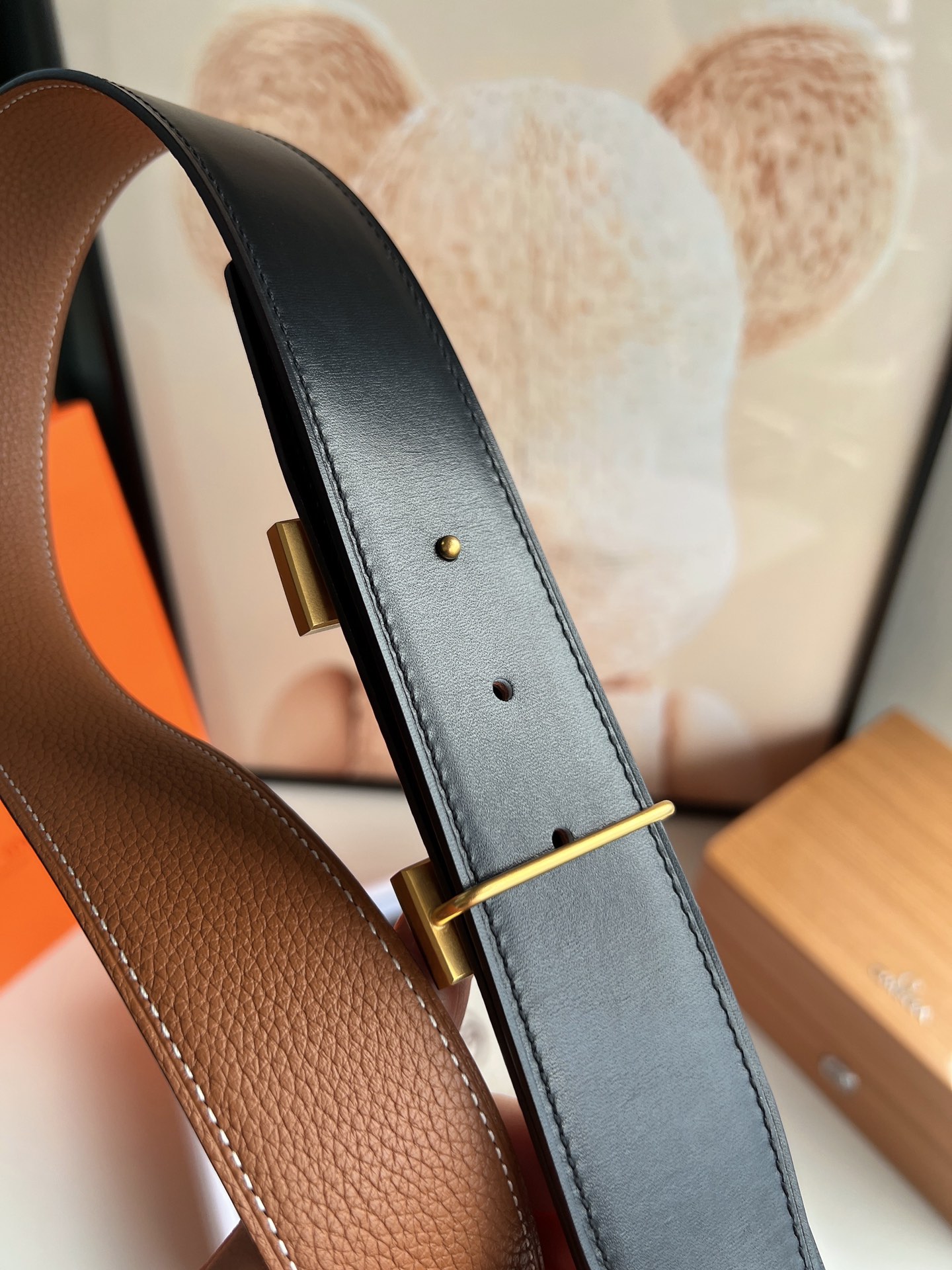 【Hermès】 メンズ  幅：3.8CM 長：105-125CM  -3色